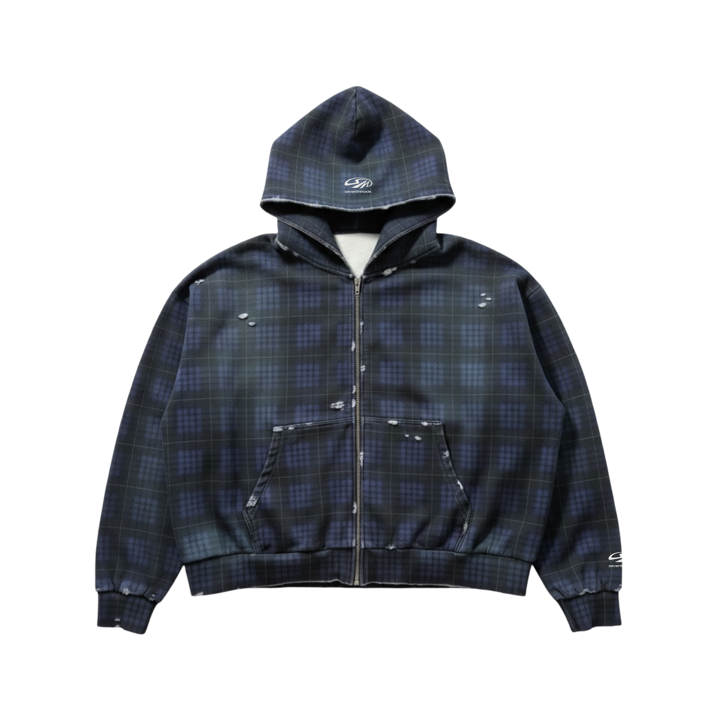 Grape Plaid Zip Up